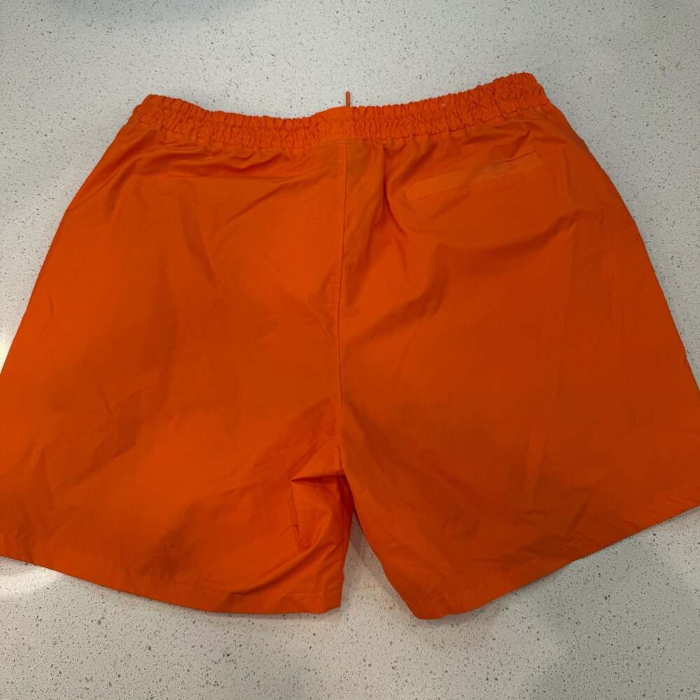 Rebel Minds Cautious Cruel Graphic Print Orange Shorts